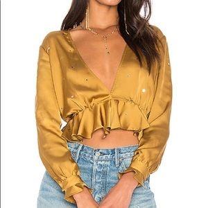 For Love And Lemons Twinkle Stars Blouse SZ S